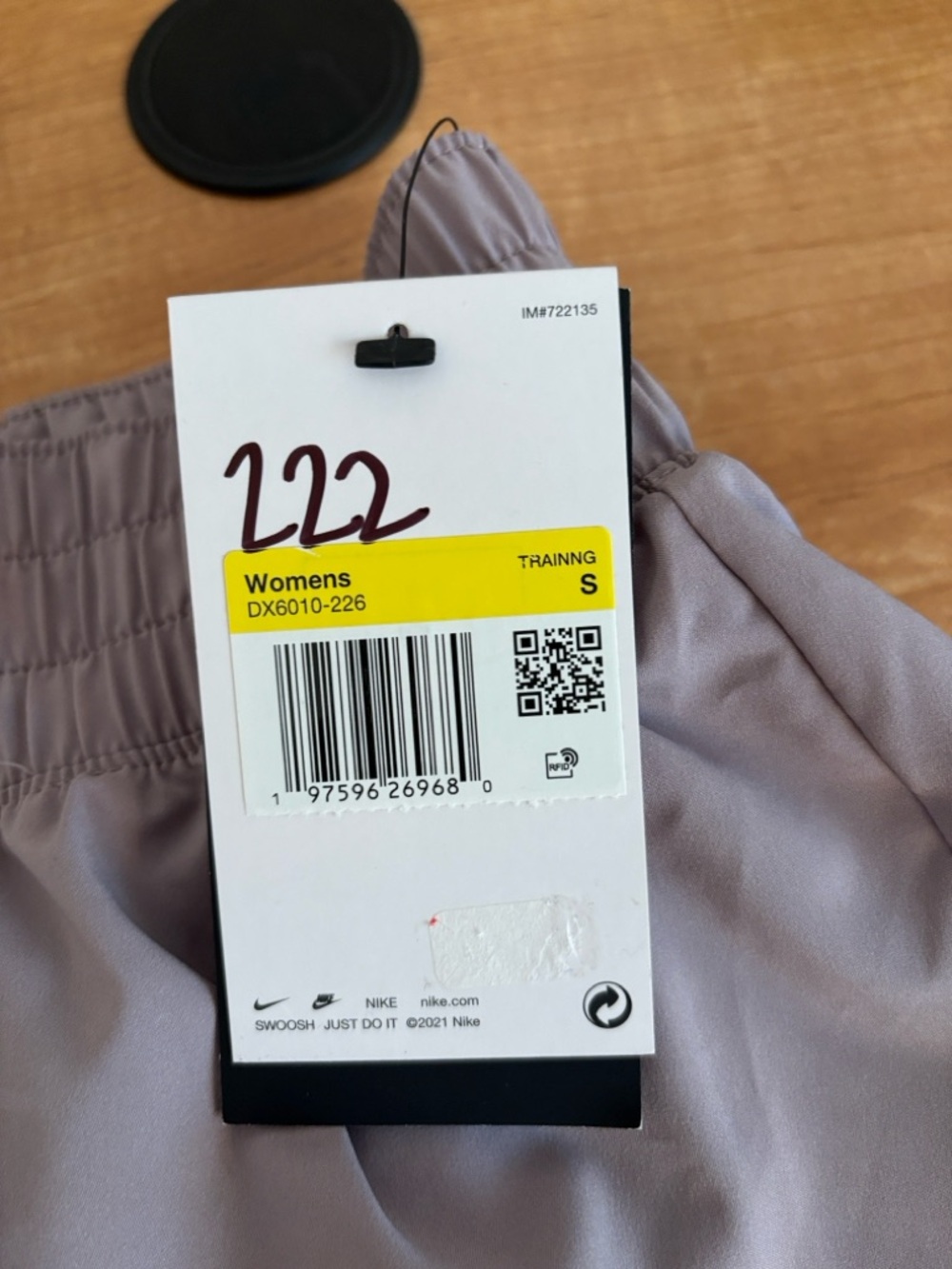 Nike Women's Lavender Athletic Running Shorts - Picture 3 of 5